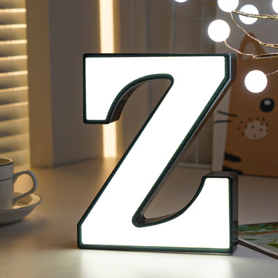 Litere iluminate LED alfabet cu litere Lumină pentru nuntă Semn pentru marcaj Lumini de noapte Lampă DIY Home Club Party Decoration de Crăciun 2024