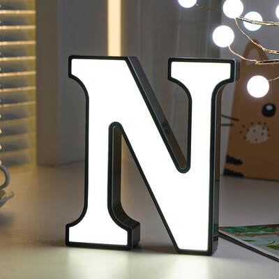Litere iluminate LED alfabet cu litere Lumină pentru nuntă Semn pentru marcaj Lumini de noapte Lampă DIY Home Club Party Decoration de Crăciun 2024