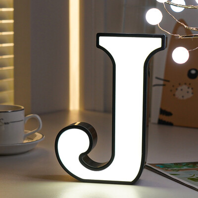 Litere iluminate LED alfabet cu litere Lumină pentru nuntă Semn pentru marcaj Lumini de noapte Lampă DIY Home Club Party Decoration de Crăciun 2024