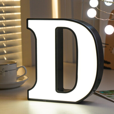 Litere iluminate LED alfabet cu litere Lumină pentru nuntă Semn pentru marcaj Lumini de noapte Lampă DIY Home Club Party Decoration de Crăciun 2024