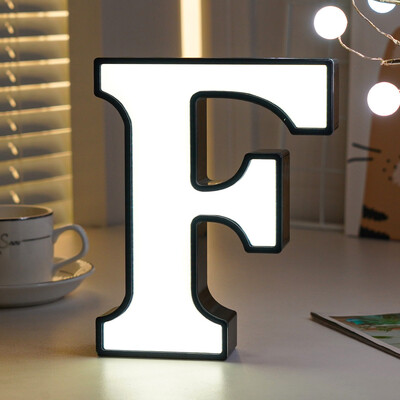 Litere iluminate LED alfabet cu litere Lumină pentru nuntă Semn pentru marcaj Lumini de noapte Lampă DIY Home Club Party Decoration de Crăciun 2024