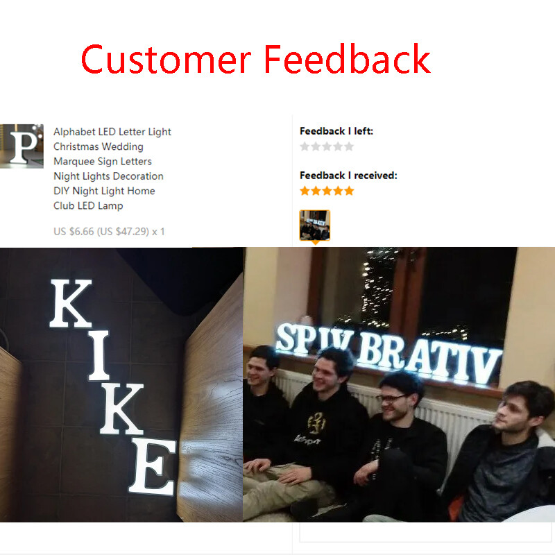 Litere iluminate LED alfabet cu litere Lumină pentru nuntă Semn pentru marcaj Lumini de noapte Lampă DIY Home Club Party Decoration de Crăciun 2024