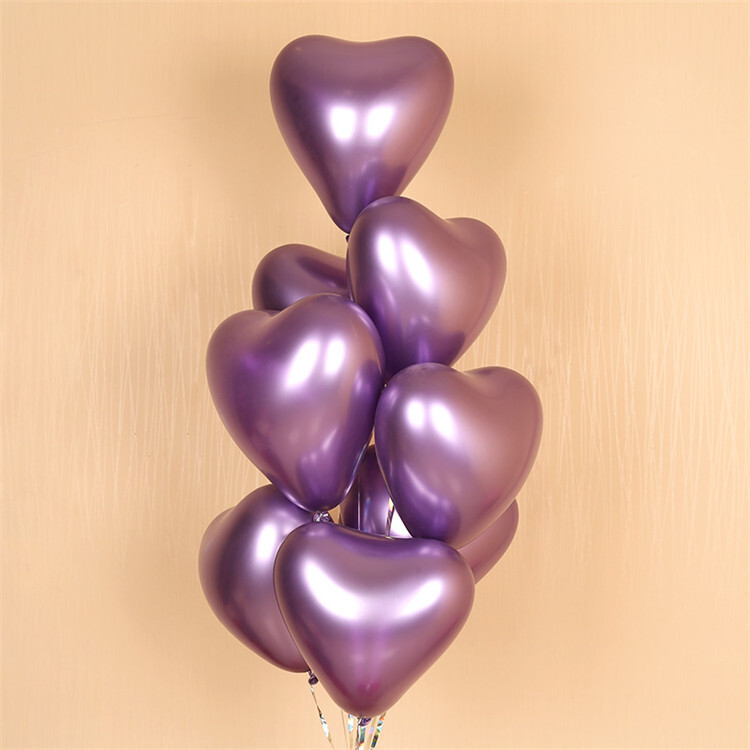 Metal Love Folie de aluminiu Balon în formă de inimă 50 buc. Nunta Aranjament romantic Decor pentru petrecerea de aniversare Inimă de pui Balon pentru spovedanie din latex
