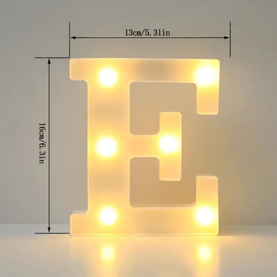 1 buc. Lumină cu LED decorativă albă de 6,3 inchi, semn cu litere numerice, lumini de noapte, cort pentru acasă, nuntă, petrecere, aniversare, decor de Crăciun