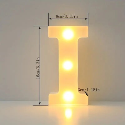 1 buc. Lumină cu LED decorativă albă de 6,3 inchi, semn cu litere numerice, lumini de noapte, cort pentru acasă, nuntă, petrecere, aniversare, decor de Crăciun