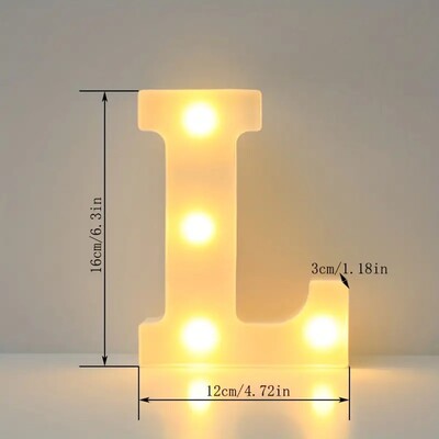 1 buc. Lumină cu LED decorativă albă de 6,3 inchi, semn cu litere numerice, lumini de noapte, cort pentru acasă, nuntă, petrecere, aniversare, decor de Crăciun
