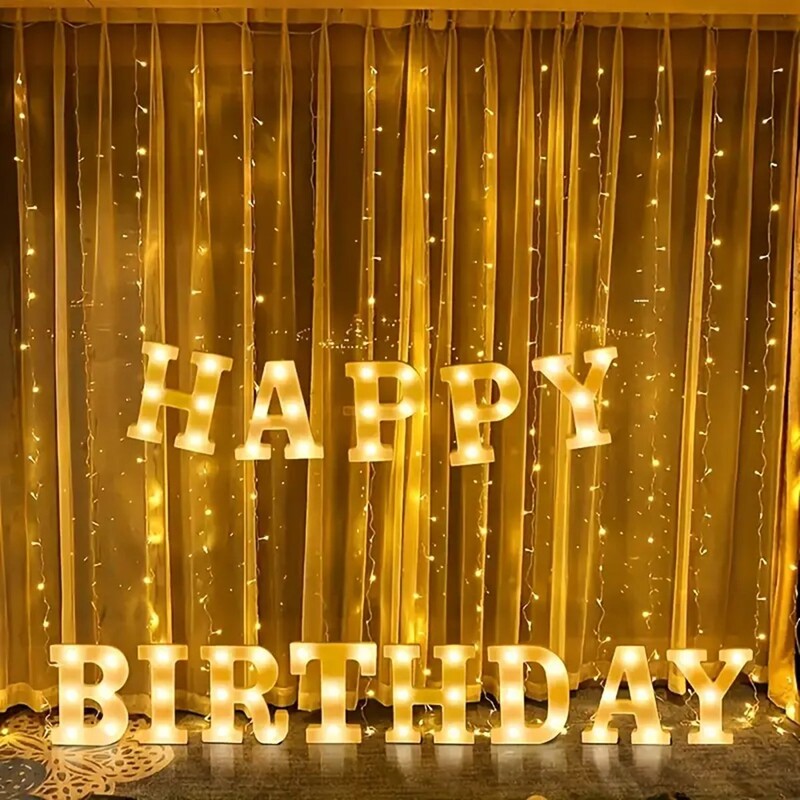 1 buc. Lumină cu LED decorativă albă de 6,3 inchi, semn cu litere numerice, lumini de noapte, cort pentru acasă, nuntă, petrecere, aniversare, decor de Crăciun