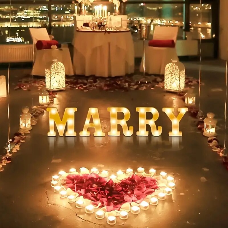 1 buc. Lumină cu LED decorativă albă de 6,3 inchi, semn cu litere numerice, lumini de noapte, cort pentru acasă, nuntă, petrecere, aniversare, decor de Crăciun