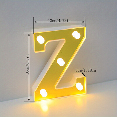 Lumină cu litere cu LED auriu, alfabet, lampă cu numere luminoase, litere, lumină de noapte pentru propunerea de spovedanie, decorarea unui bar de acasă