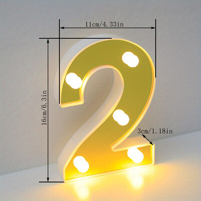 Lumină cu litere cu LED auriu, alfabet, lampă cu numere luminoase, litere, lumină de noapte pentru propunerea de spovedanie, decorarea unui bar de acasă