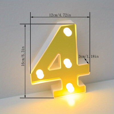 Lumină cu litere cu LED auriu, alfabet, lampă cu numere luminoase, litere, lumină de noapte pentru propunerea de spovedanie, decorarea unui bar de acasă