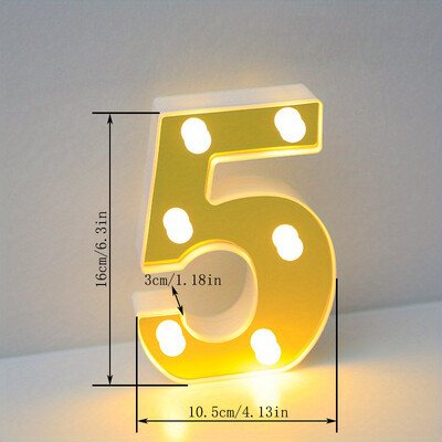 Lumină cu litere cu LED auriu, alfabet, lampă cu numere luminoase, litere, lumină de noapte pentru propunerea de spovedanie, decorarea unui bar de acasă