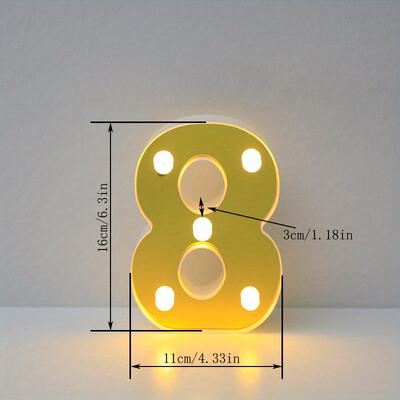 Lumină cu litere cu LED auriu, alfabet, lampă cu numere luminoase, litere, lumină de noapte pentru propunerea de spovedanie, decorarea unui bar de acasă