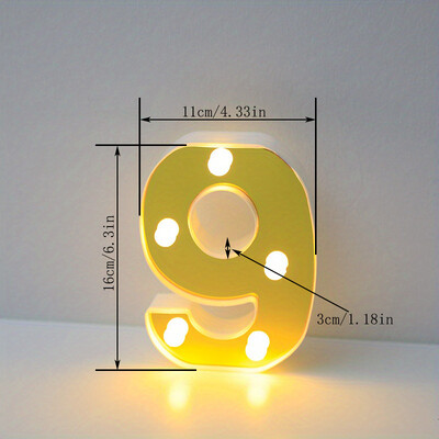 Lumină cu litere cu LED auriu, alfabet, lampă cu numere luminoase, litere, lumină de noapte pentru propunerea de spovedanie, decorarea unui bar de acasă