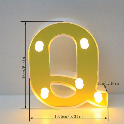 Lumină cu litere cu LED auriu, alfabet, lampă cu numere luminoase, litere, lumină de noapte pentru propunerea de spovedanie, decorarea unui bar de acasă