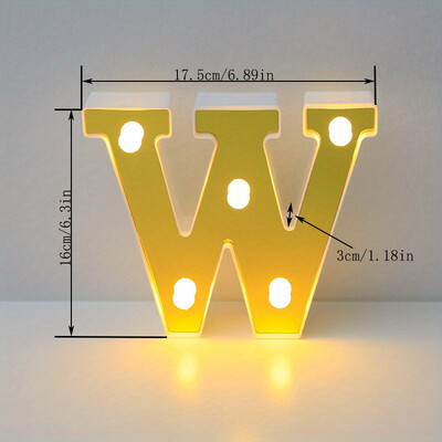 Lumină cu litere cu LED auriu, alfabet, lampă cu numere luminoase, litere, lumină de noapte pentru propunerea de spovedanie, decorarea unui bar de acasă