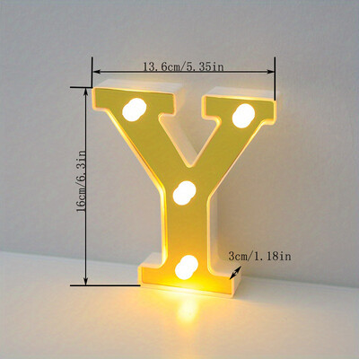 Lumină cu litere cu LED auriu, alfabet, lampă cu numere luminoase, litere, lumină de noapte pentru propunerea de spovedanie, decorarea unui bar de acasă