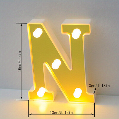 Lumină cu litere cu LED auriu, alfabet, lampă cu numere luminoase, litere, lumină de noapte pentru propunerea de spovedanie, decorarea unui bar de acasă