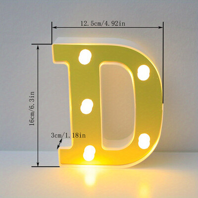 Lumină cu litere cu LED auriu, alfabet, lampă cu numere luminoase, litere, lumină de noapte pentru propunerea de spovedanie, decorarea unui bar de acasă