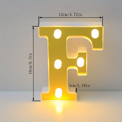 Lumină cu litere cu LED auriu, alfabet, lampă cu numere luminoase, litere, lumină de noapte pentru propunerea de spovedanie, decorarea unui bar de acasă
