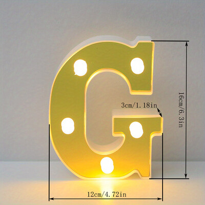 Lumină cu litere cu LED auriu, alfabet, lampă cu numere luminoase, litere, lumină de noapte pentru propunerea de spovedanie, decorarea unui bar de acasă