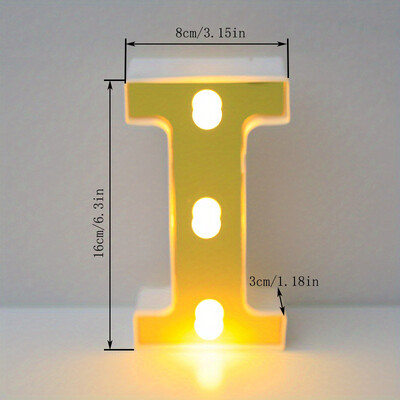 Lumină cu litere cu LED auriu, alfabet, lampă cu numere luminoase, litere, lumină de noapte pentru propunerea de spovedanie, decorarea unui bar de acasă