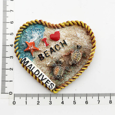 Maldyvų Kelionės Suvenyrai Šaldytuvo magnetai Kūrybingi namų dekoracija Derva Šaldytuvas Magnetiniai lipdukai Pranešimų lentos lipdukai