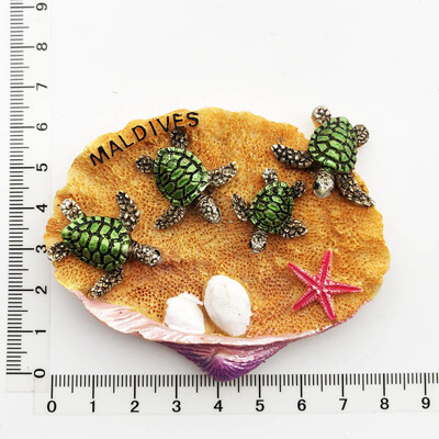 Maldyvų Kelionės Suvenyrai Šaldytuvo magnetai Kūrybingi namų dekoracija Derva Šaldytuvas Magnetiniai lipdukai Pranešimų lentos lipdukai