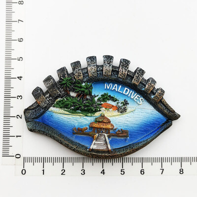 Maldyvų Kelionės Suvenyrai Šaldytuvo magnetai Kūrybingi namų dekoracija Derva Šaldytuvas Magnetiniai lipdukai Pranešimų lentos lipdukai