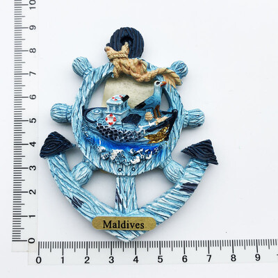 Maldyvų Kelionės Suvenyrai Šaldytuvo magnetai Kūrybingi namų dekoracija Derva Šaldytuvas Magnetiniai lipdukai Pranešimų lentos lipdukai