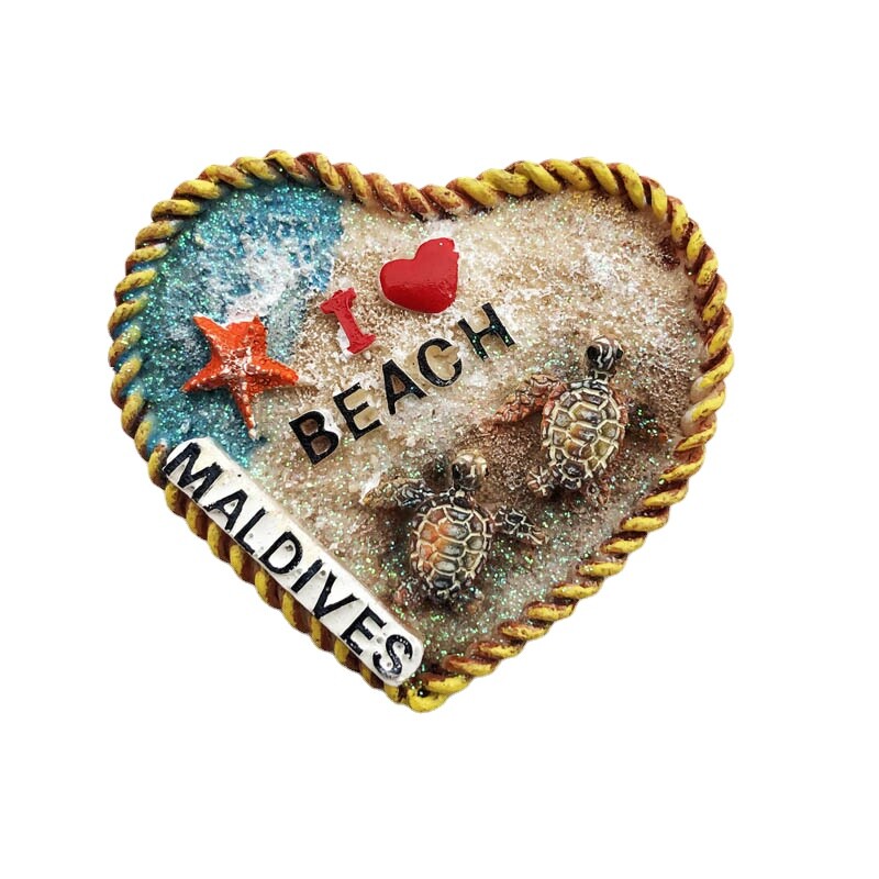 Maldyvų Kelionės Suvenyrai Šaldytuvo magnetai Kūrybingi namų dekoracija Derva Šaldytuvas Magnetiniai lipdukai Pranešimų lentos lipdukai