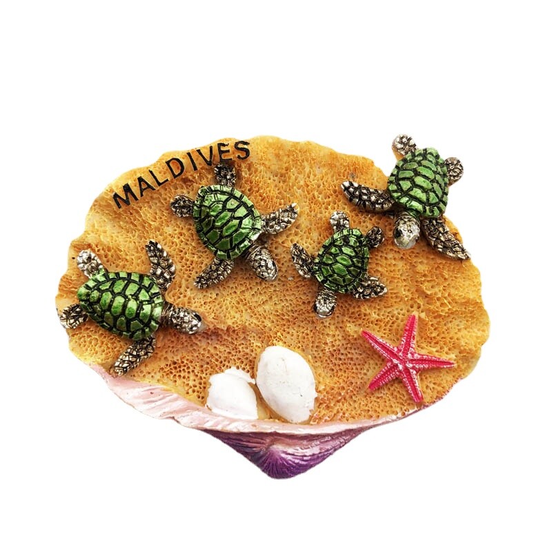 Maldyvų Kelionės Suvenyrai Šaldytuvo magnetai Kūrybingi namų dekoracija Derva Šaldytuvas Magnetiniai lipdukai Pranešimų lentos lipdukai