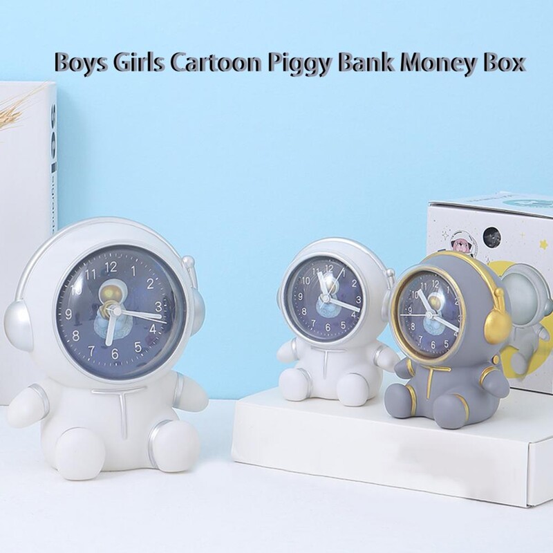 Astronautas žadintuvas dvejopo naudojimo pinigų bankas Astronautas Piggy Bank pinigų taupymo puodas Namų dekoravimui pinigų taupymo stiklainis