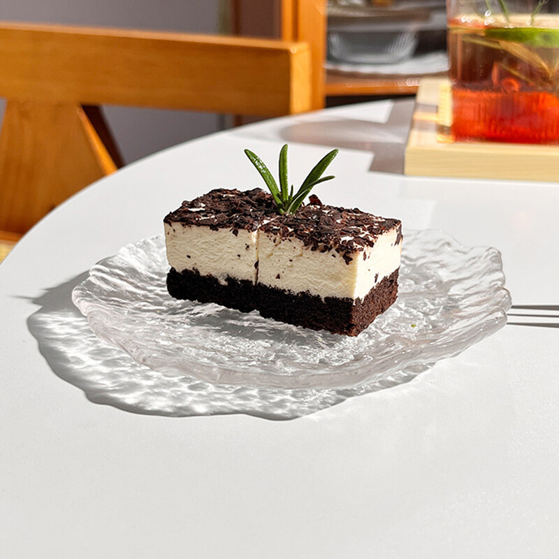 Акрилни декоративни подноси Чиния за вечеря Прозрачен съд за вечеря Поднос за маса Бижута Дисплей Поднос Десерт Чинии за торта Декорация на маса