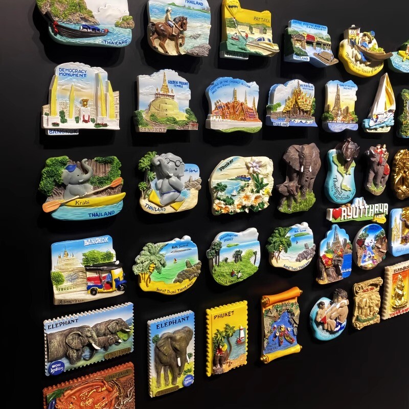 Сувенири от Тайланд Koh Samui Golden Mount Temple Магнити за хладилник Koh Kai Krabi Wat Phra Kaew Стикери за хладилник Сватбени подаръци
