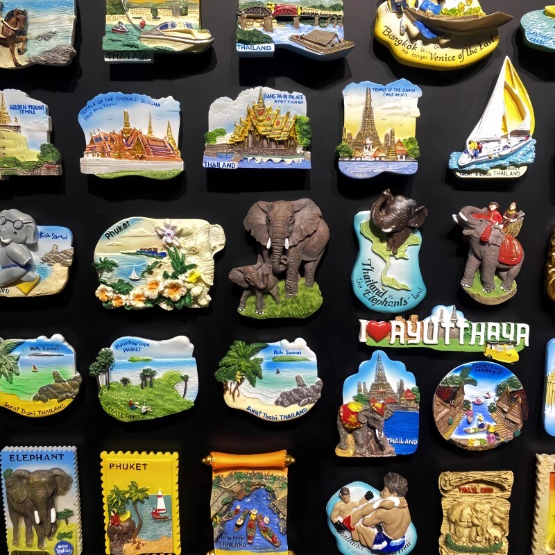 Сувенири от Тайланд Koh Samui Golden Mount Temple Магнити за хладилник Koh Kai Krabi Wat Phra Kaew Стикери за хладилник Сватбени подаръци