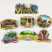 Design creativ Austria Viena Turism Peisaj Magnet de frigider 3D Magnet de frigider Autocolant Suvenir de călătorie Decorare bucătărie