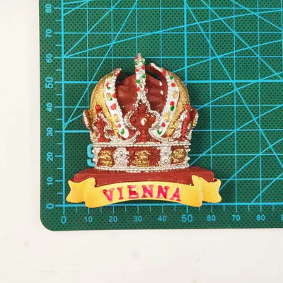 Design creativ Austria Viena Turism Peisaj Magnet de frigider 3D Magnet de frigider Autocolant Suvenir de călătorie Decorare bucătărie