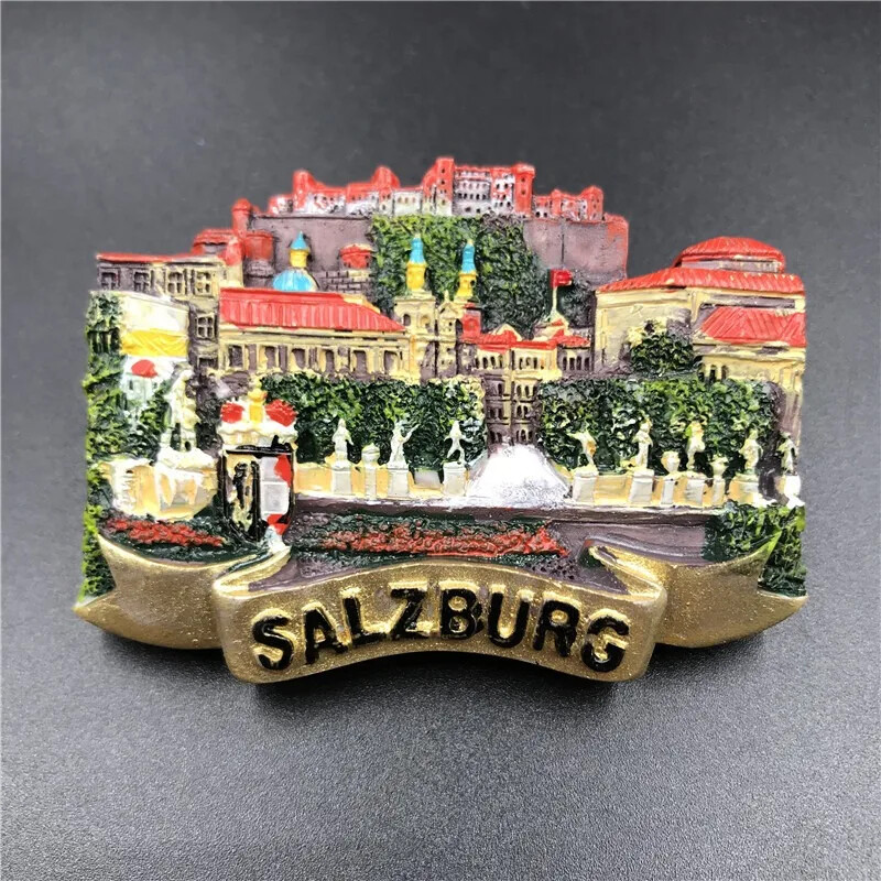 Design creativ Austria Viena Turism Peisaj Magnet de frigider 3D Magnet de frigider Autocolant Suvenir de călătorie Decorare bucătărie
