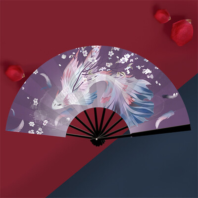 8-инчов сгъваем вентилатор в китайски стил Shanhaijing Hanfu Cheongsam Dance Performance Photography Prop Ancient Legends Folding Fan
