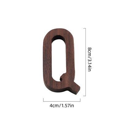 1 бр. Стена от черен орех, английски дървени букви, цифри Направи си сам безплатна комбинация от дървен декор, кафе-бар, декорация на дома
