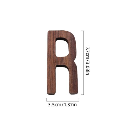 1 бр. Стена от черен орех, английски дървени букви, цифри Направи си сам безплатна комбинация от дървен декор, кафе-бар, декорация на дома