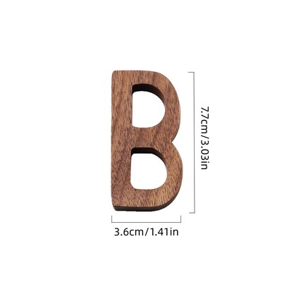 1 бр. Стена от черен орех, английски дървени букви, цифри Направи си сам безплатна комбинация от дървен декор, кафе-бар, декорация на дома