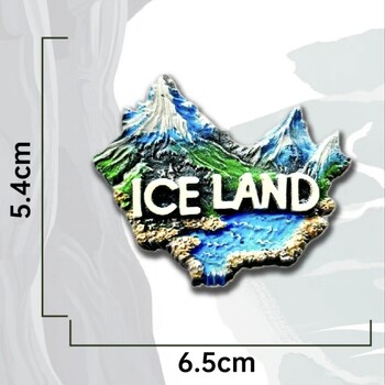 Europe Iceland Resin 3D Ψυγείο Μαγνήτες Τουρισμού Αναμνηστικό Αυτοκόλλητο Ψυγείο Χειροτεχνία Δώρο Διακόσμηση