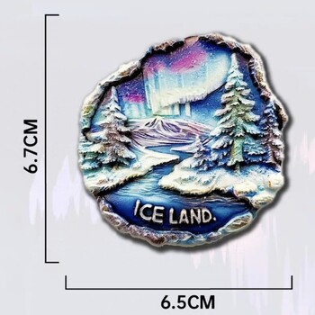 Europe Iceland Resin 3D Ψυγείο Μαγνήτες Τουρισμού Αναμνηστικό Αυτοκόλλητο Ψυγείο Χειροτεχνία Δώρο Διακόσμηση