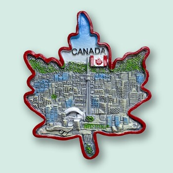 Canada 1Pcs Hot Sale New Maple Leaf Of Toronto 3D Fridge Magnets Travel Souvenir Refrigerator Magnetic Stickers Collection