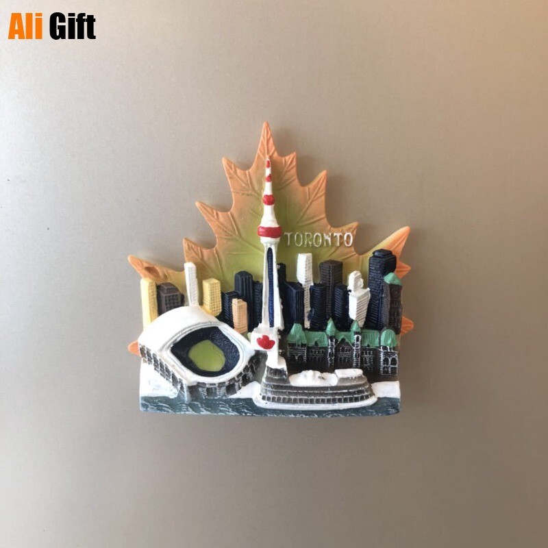 Canada 1 buc. Ofertă fierbinte Noua frunză de artar din Toronto 3D magneți pentru frigider suvenir de călătorie, colecție de autocolante magnetice pentru frigider
