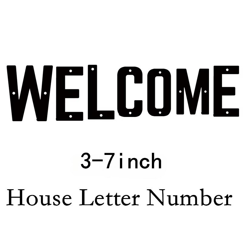 НОВ дизайн 3/4/5/6/7 инча декорация на стени на метални врати на къщи буква номер Знак Направи си сам Улични водоустойчиви табели табели табели