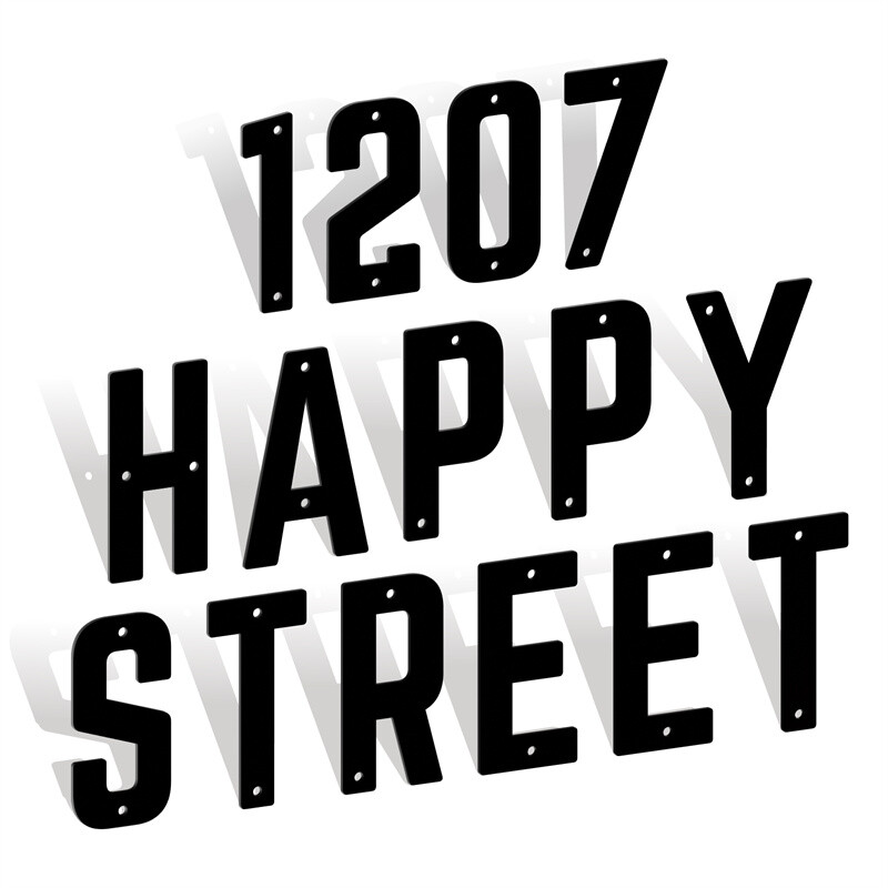 НОВ дизайн 3/4/5/6/7 инча декорация на стени на метални врати на къщи буква номер Знак Направи си сам Улични водоустойчиви табели табели табели