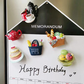 3D креативна симулация на храна Сладки мини магнити за хладилник Домашен декор Стикери за хладилник Паста за хладилник Малка паста за хладилник